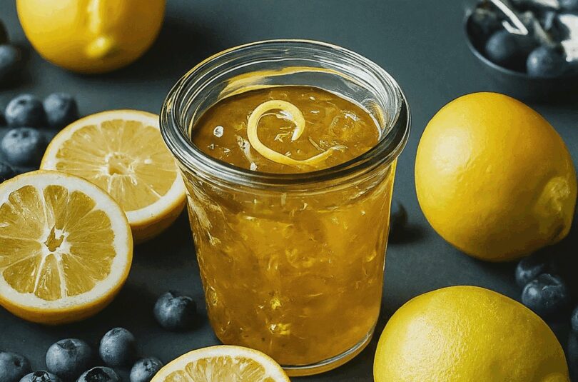 Blaubeermarmelade mit Zitrone