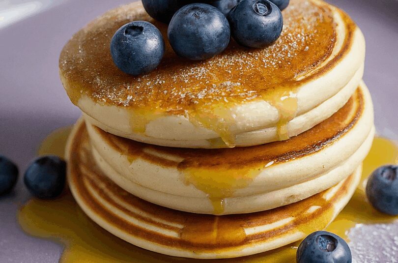 Blaubeerpfannkuchen – Fluffige Pancakes mit frischen Blaubeeren