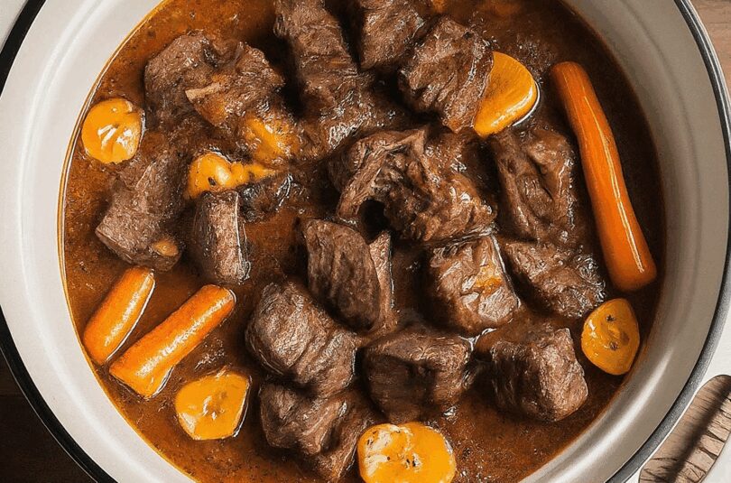 Bohnen Legen – Schichtfleisch aus dem Dutch Oven