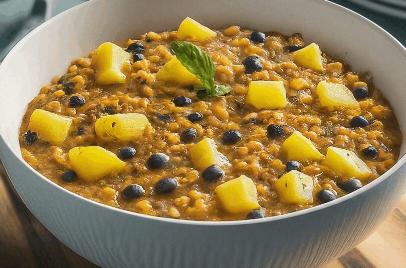 Bolani mit Kartoffel-Lauchzwiebel-Füllung