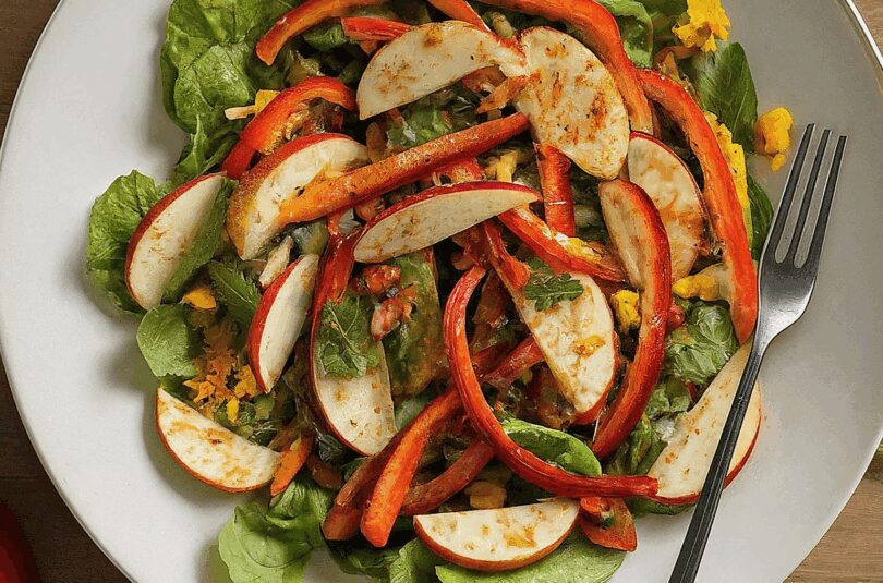 Brokkoli Apfel Salat – Brokkoli Paprika Apfel Salat