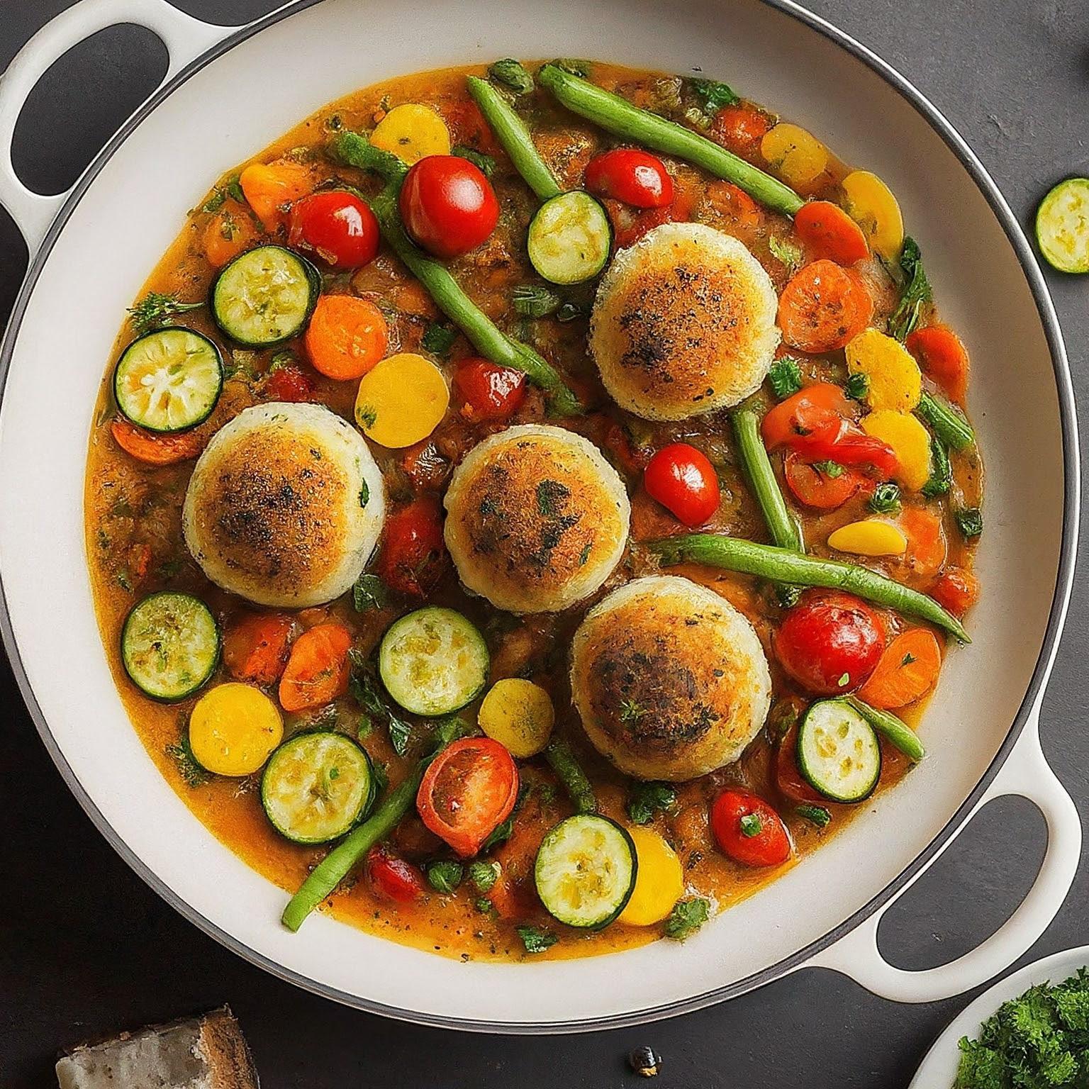 Bunte-Fischstaebchen-Pfanne-mit-Gemuese Bunte Fischstäbchen-Pfanne mit Gemüse