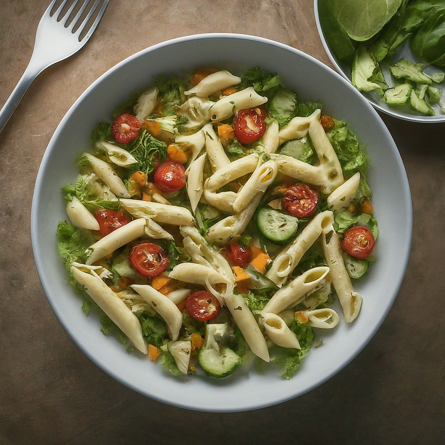 Bunter-Nudelsalat-Vegetarisch Bunter Nudelsalat Vegetarisch