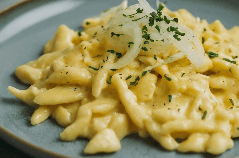 Cremige Käsespätzle – Cremige Kaesespaetzle Mit Roestzwiebeln