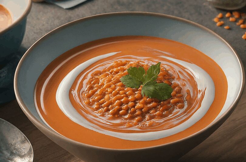 Cremige Rote Linsensuppe mit Kokosmilch