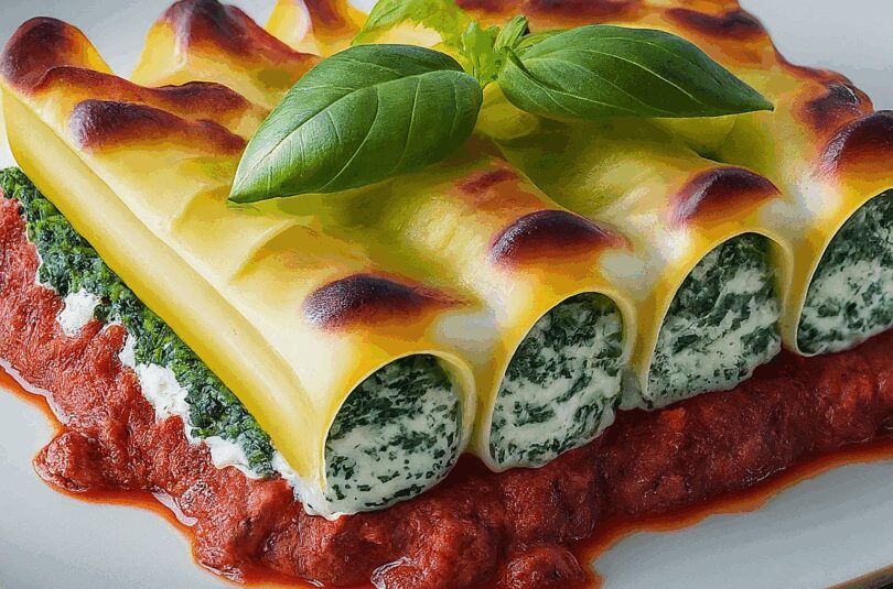 Cremige Spinat-Ricotta Cannelloni