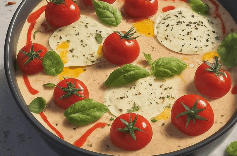 Cremiger Nudelauflauf mit Tomaten und Mozzarella