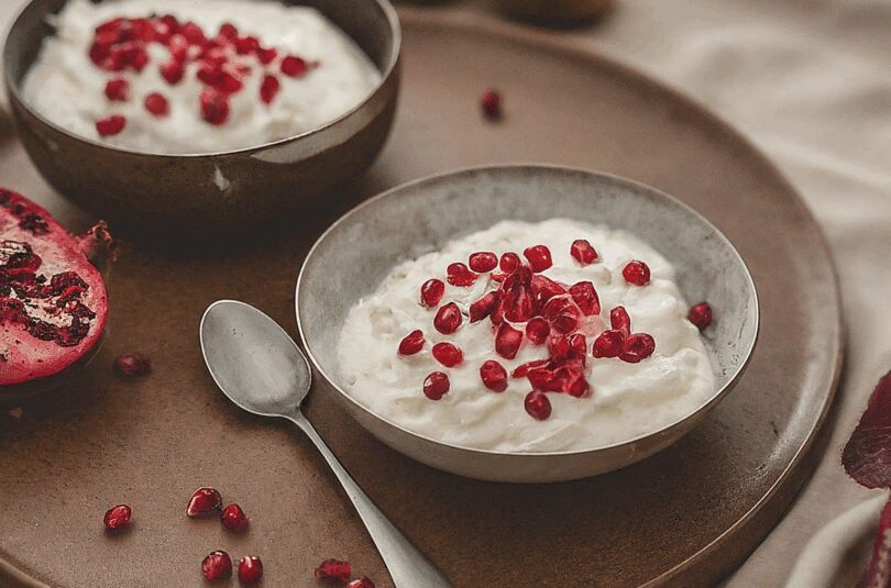 Cremiger Quark mit Granatapfelkernen