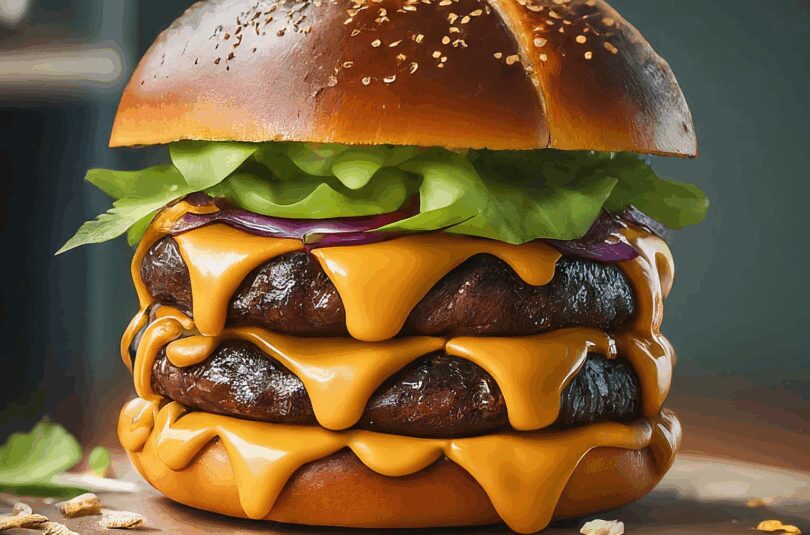 Doppelter Smashed Burger mit Käse
