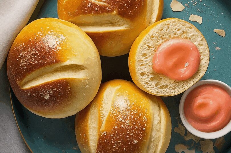 Dunkle Rosenbrötchen