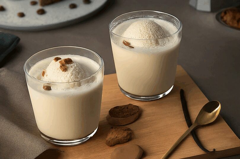 Eiskaffee – Eiskaffee Mit Vanilleeis Und Milch