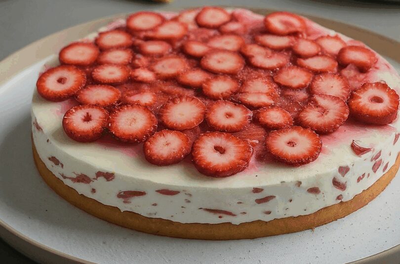 Erdbeer-Stracciatella-Torte Erdbeer Stracciatella Torte