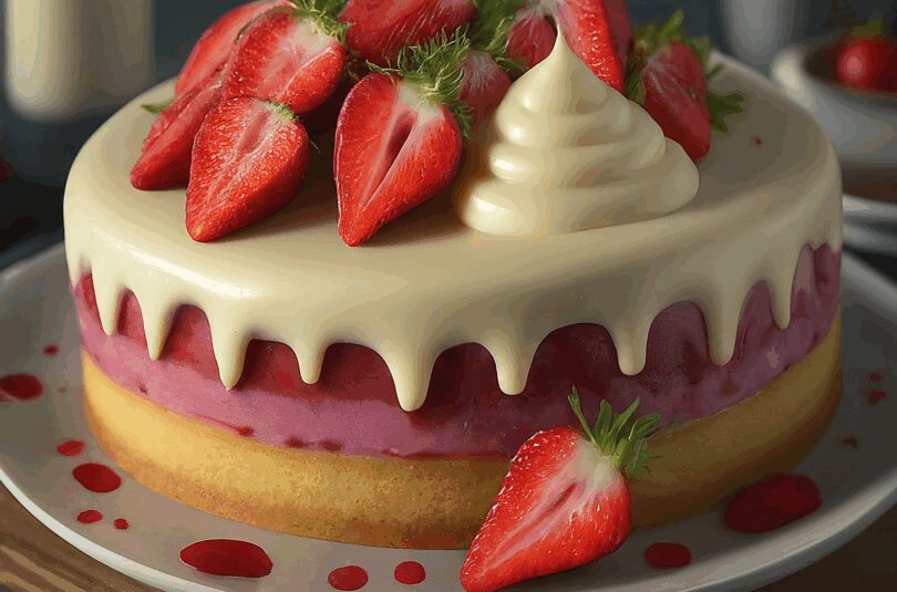 Erdbeerkuchen Pudding – Erdbeerkuchen Mit Vanillepudding