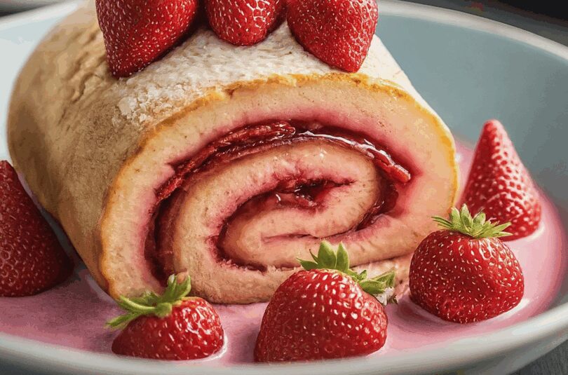 Erdbeerrolle-Rezept-–-Grossmutters-Erdbeerrolle Erdbeerrolle Rezept – Grossmutters Erdbeerrolle