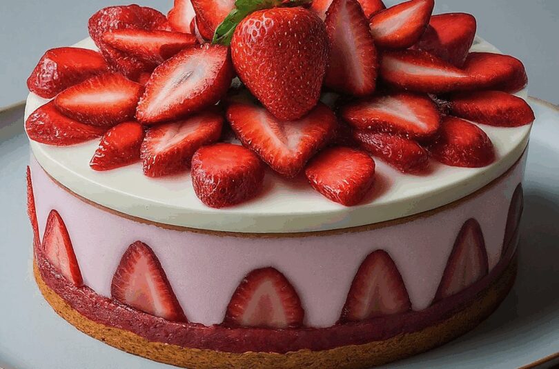 Erdbeertorte-Dekorieren-–-Erdbeertorte-mit-Yogurette Erdbeertorte Dekorieren – Erdbeertorte mit Yogurette