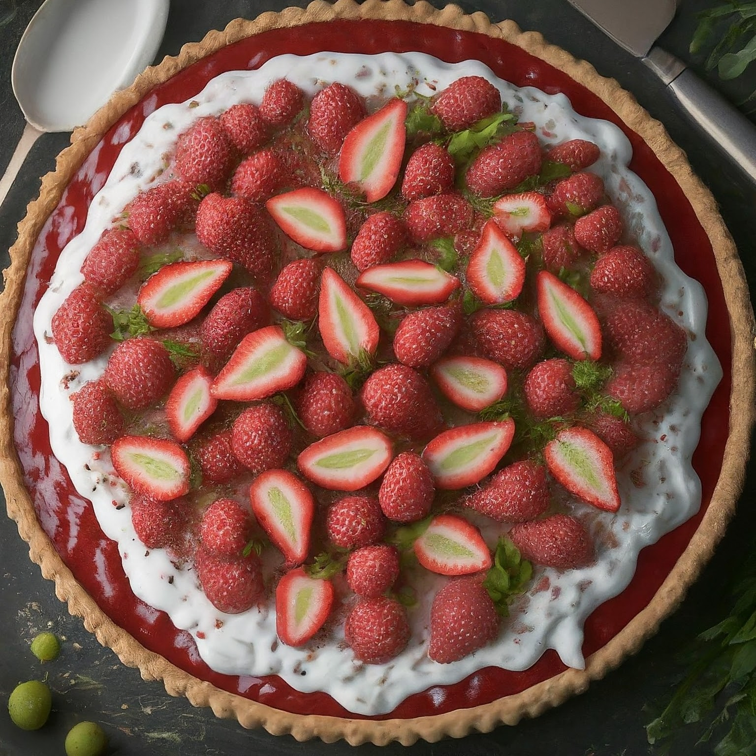 Erdbeertorte-mit-Joghurtsahne Erdbeertorte mit Joghurtsahne