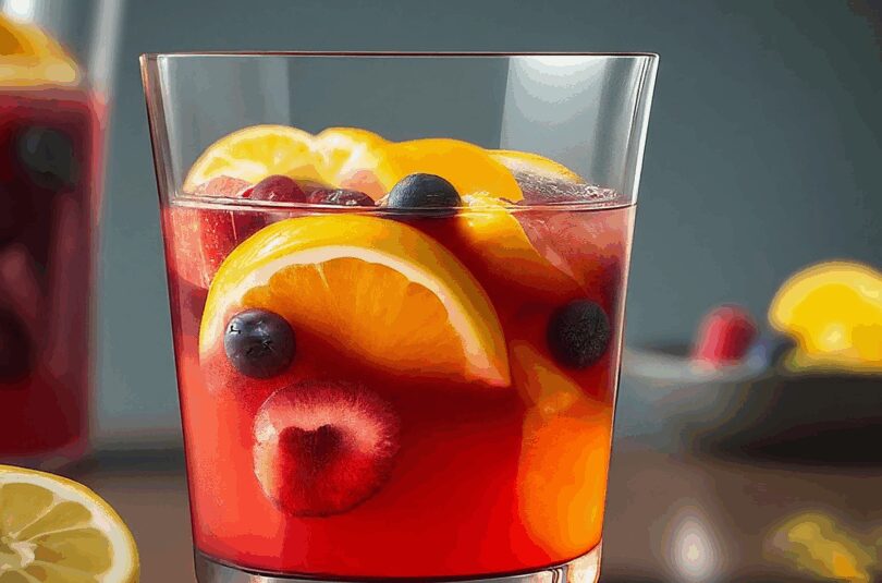 Erfrischende Wasserkaraffe-Sangria