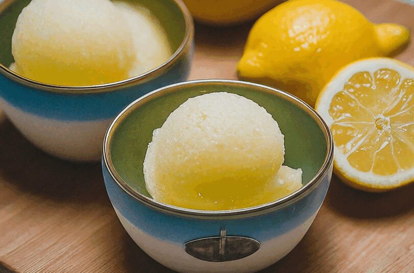Erfrischendes Zitronensorbet – Selbstgemacht und Vegan