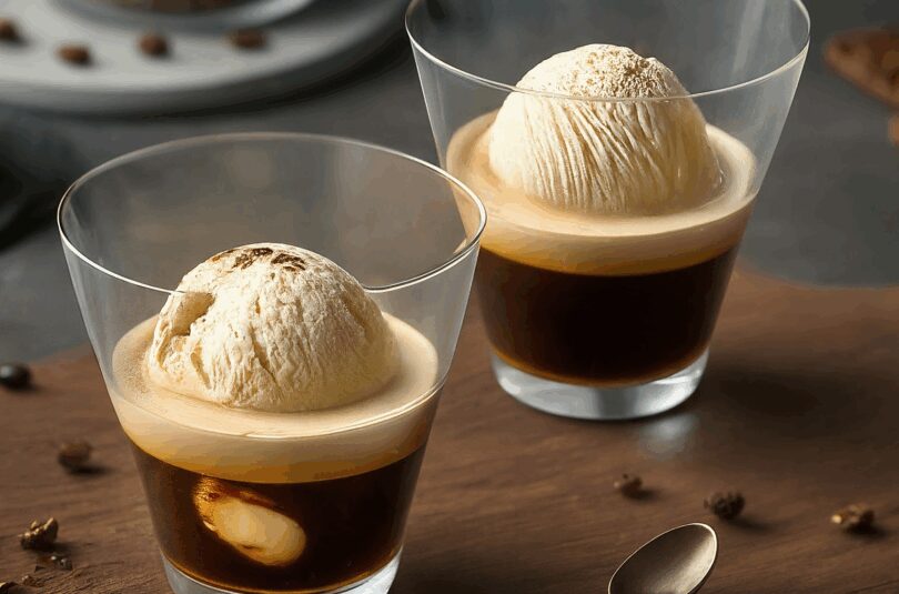 Espresso-mit-Vanilleeis-–-Affogato Espresso mit Vanilleeis – Affogato