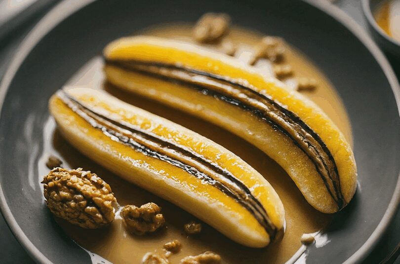 Gebackene Banane mit Honig