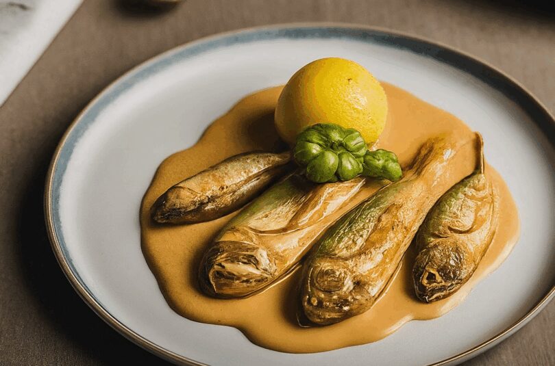Gebratene Austernpilze in cremiger Sahnesauce