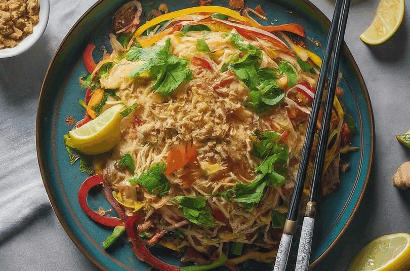 Gebratene-Reisbandnudeln-–-Pad-Thai-mit-Gemuese Gebratene Reisbandnudeln – Pad Thai mit Gemüse