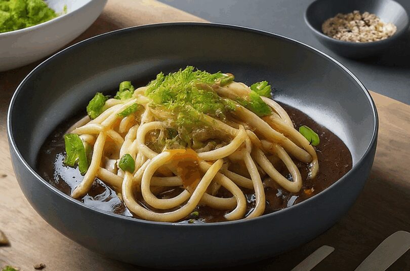 Gebratene Udon Nudeln mit Hoisinsauce