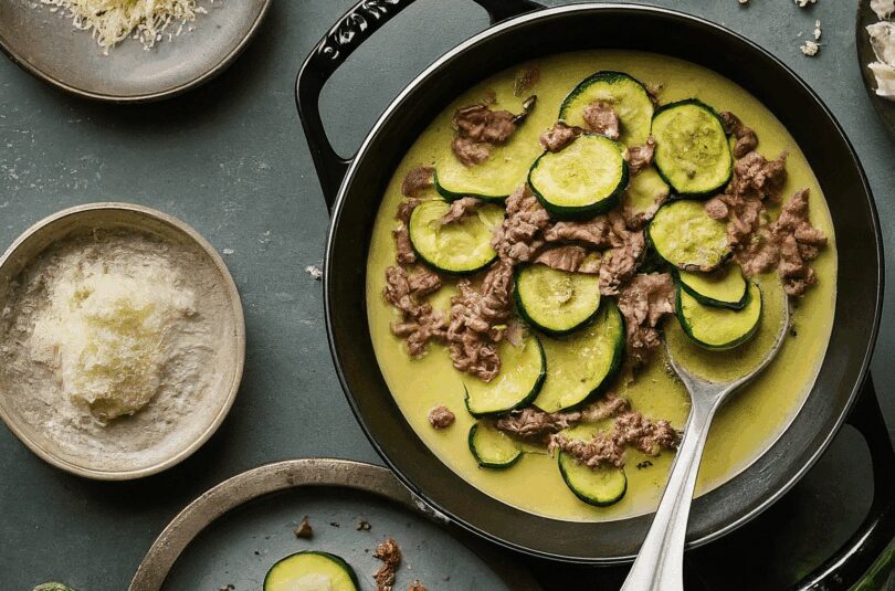 Gefüllte Zucchini mit Hackfleisch und Käse