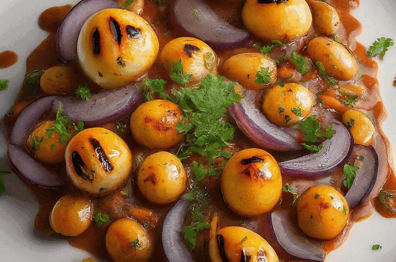 Gegrillte Knoblauch Makrele