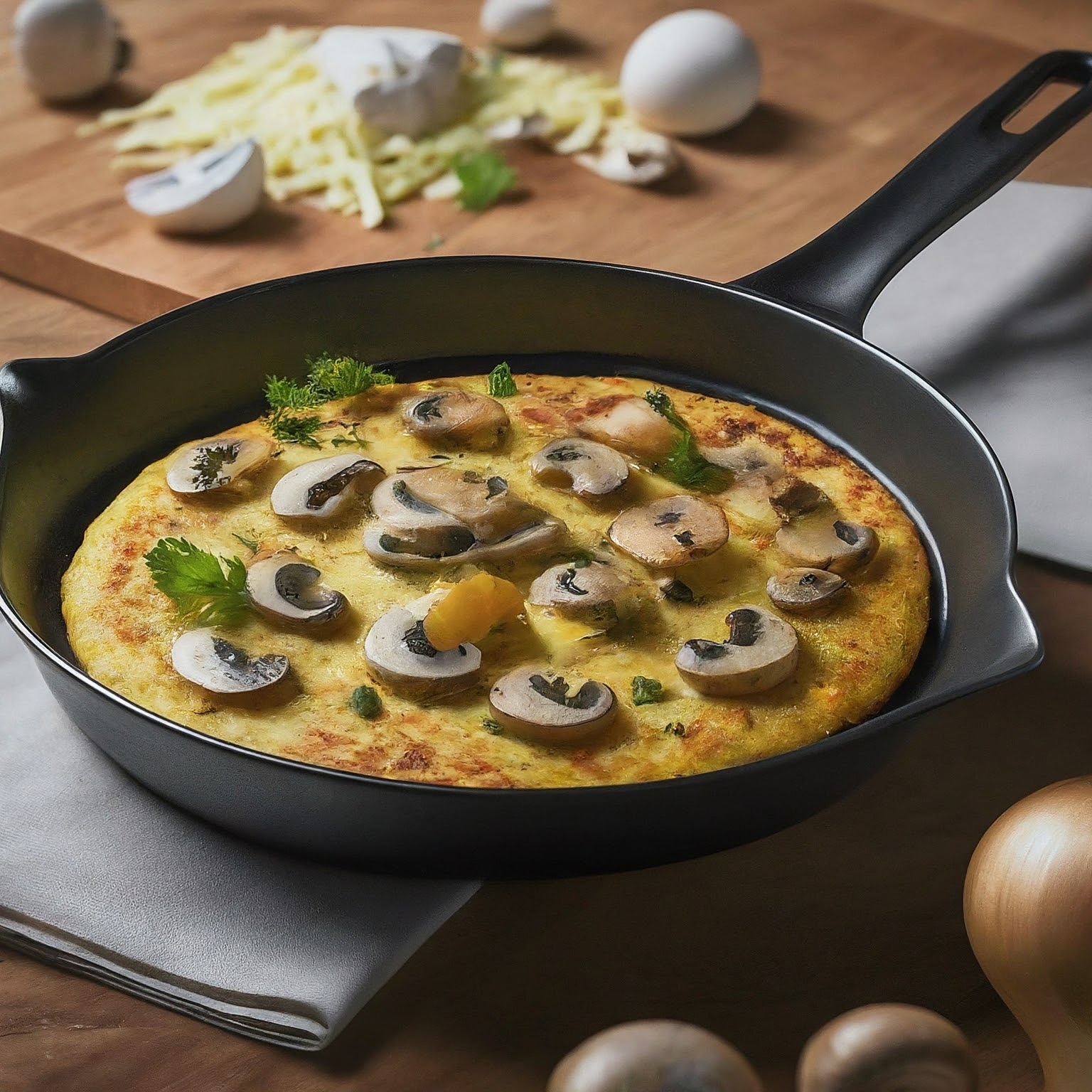 Gegrillte-Sepien-mit-Knoblauch-Champignons-und-Kartoffeltortilla Gegrillte Sepien mit Knoblauch-Champignons und Kartoffeltortilla