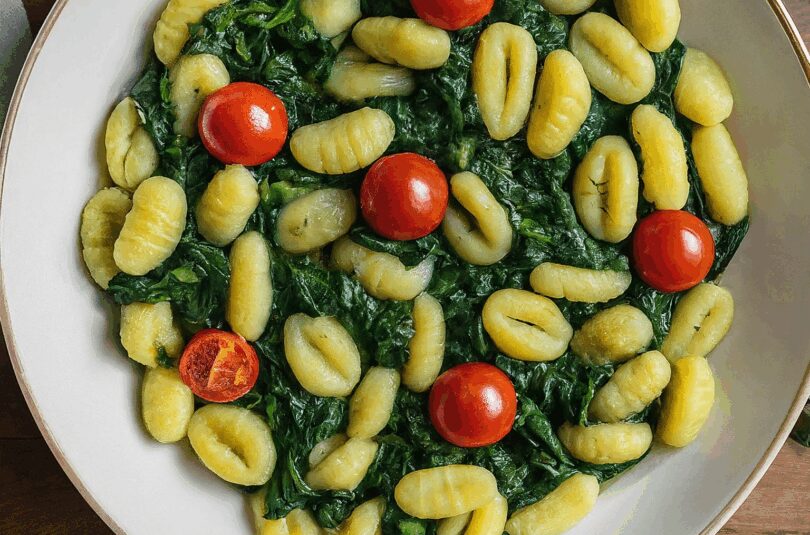 Gnocchi Spinat Auflauf – Gnocchiauflauf Mit Spinat Und Cherrytomaten