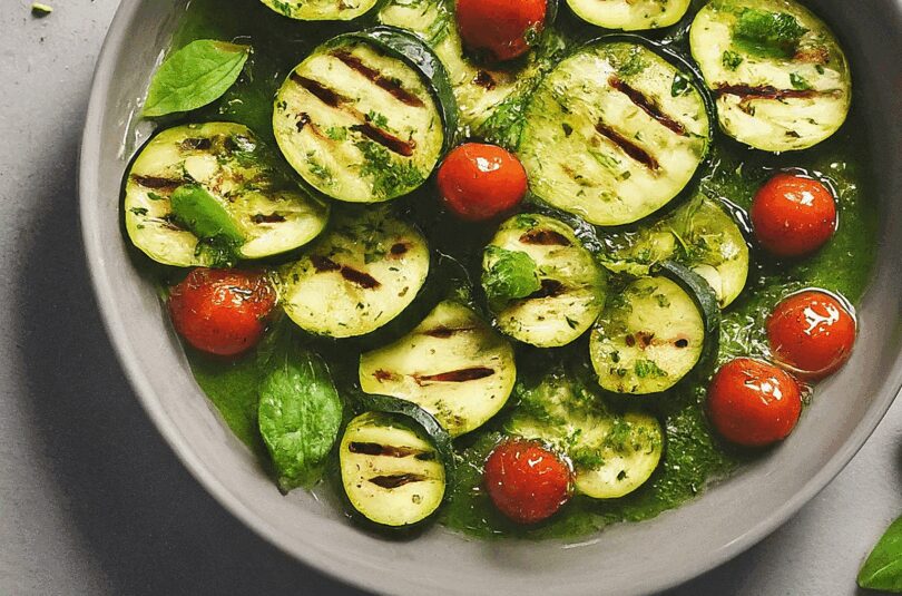 Grillzucchini mit Kräutermarinade