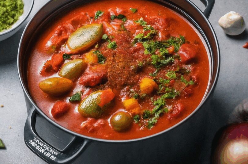 Gulasch Vegan – Veganes Gulasch Mit Sojawürfeln Und Paprika
