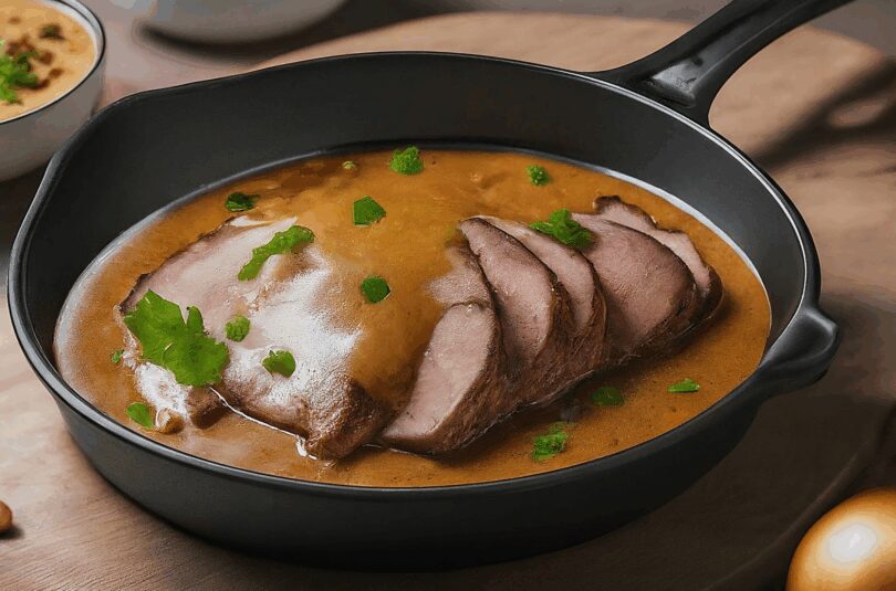 Hackbraten Rezept Mit Soße – Saftiger Hackbraten Mit Sosse