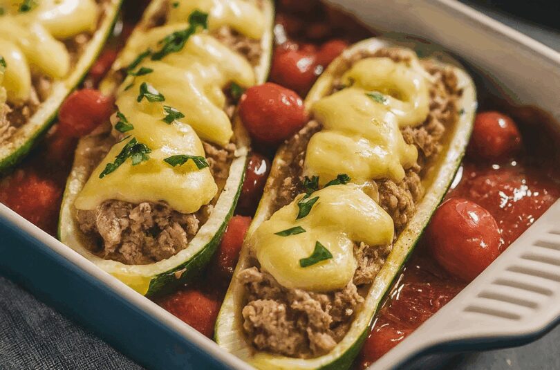 Hallo Türkisch – Gefüllte Zucchini mit Hackfleisch und Käse