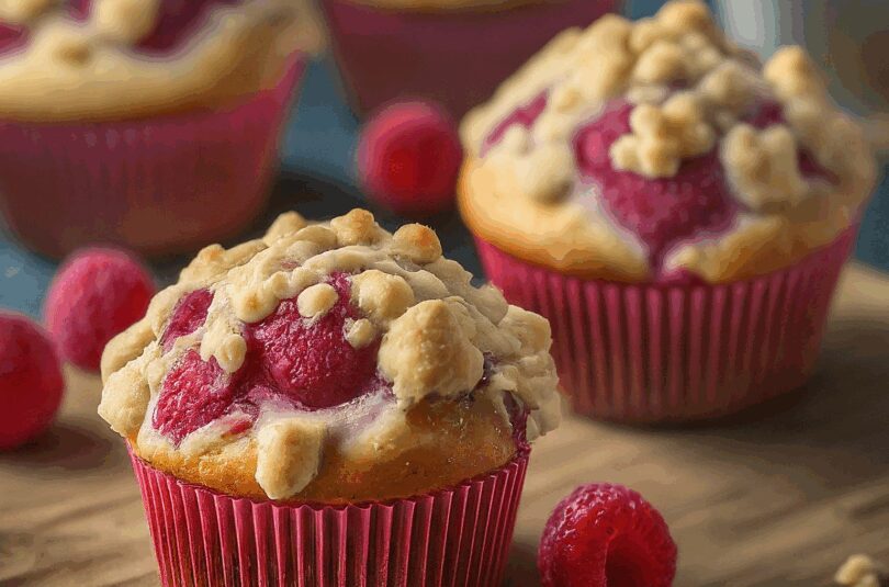 Himbeermuffins – Himbeer Muffins Mit Streuseln