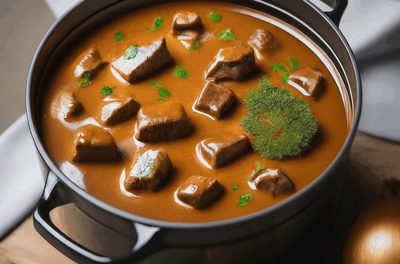 Hirschgulasch Rezept – Zartes Hirschgulasch