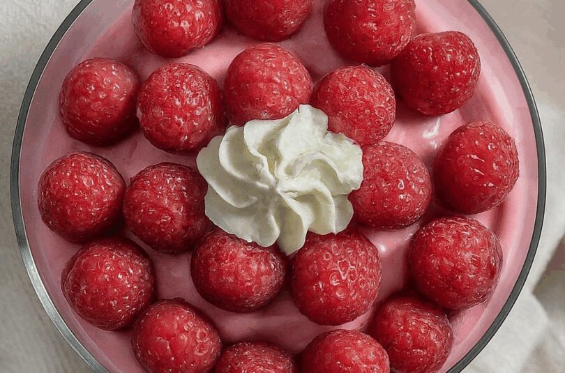 Joghurt Dessert – Joghurt Dessert Mit Himbeerspiegel