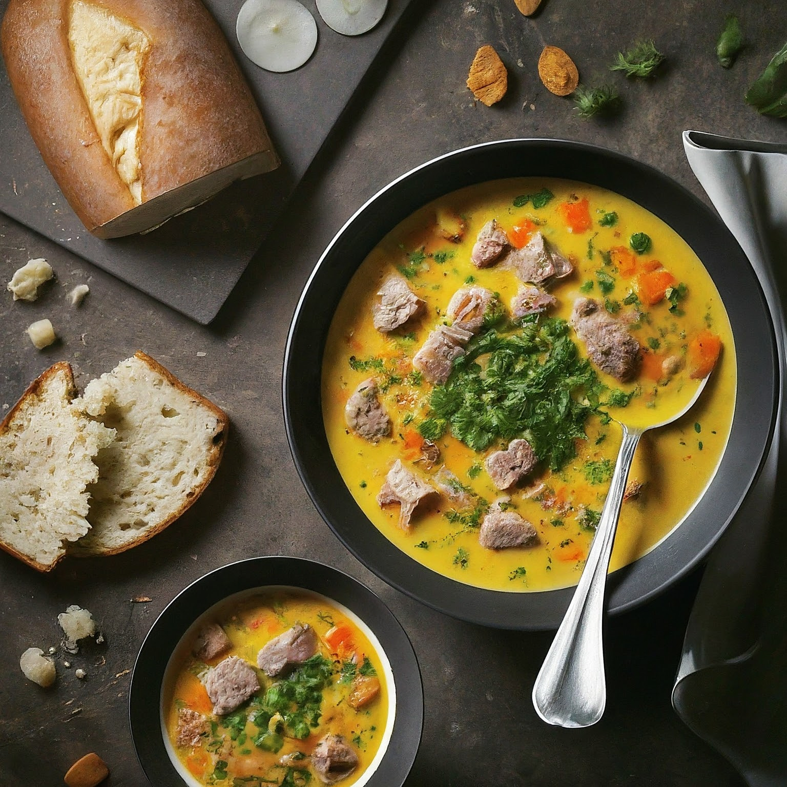 Kaese-Hackfleisch-Suppe-mit-Lauch Käse-Hackfleisch-Suppe mit Lauch