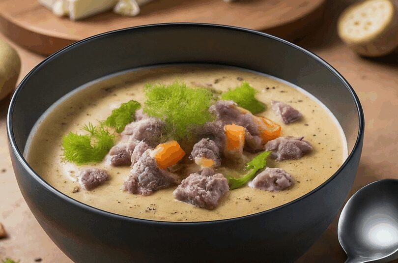 Käse Lauch Hackfleisch Suppe