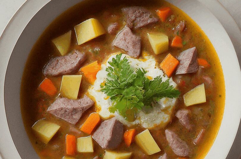 Käse Lauch Hackfleischsuppe
