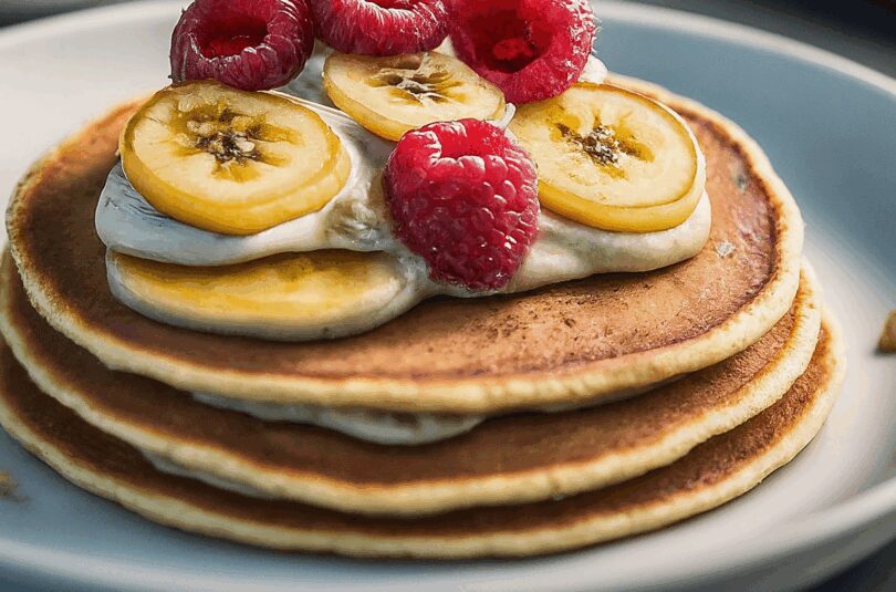 Kalorienarme Bananen Pfannkuchen