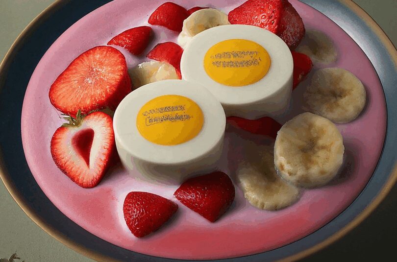 Kalorienarmes-Erdbeer-Bananen-Eis Kalorienarmes Erdbeer-Bananen-Eis