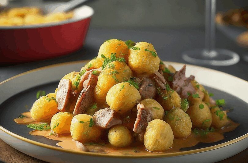 Kartoffel-Lauch-Auflauf mit Schinken