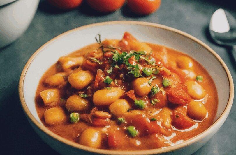 Kidneybohnen-Reistopf mit Paprika und Tomaten