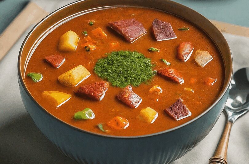 Klassische Gulaschsuppe – Deftige Gulaschsuppe