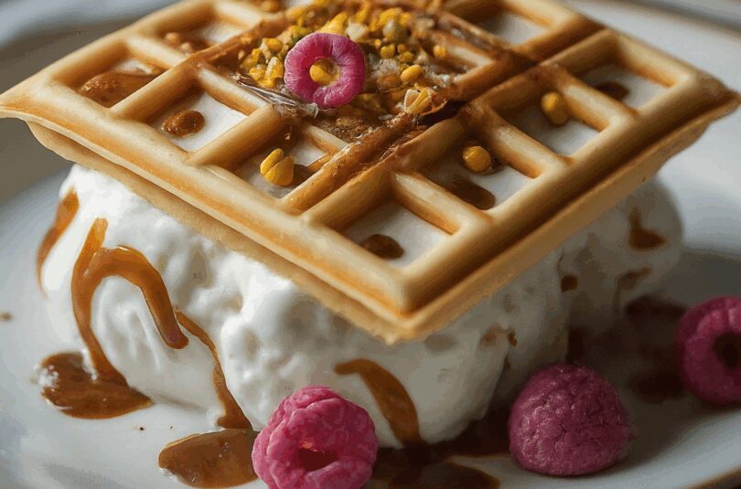 Knusprige Waffel Eis – Selbstgemachte Eiswaffeln