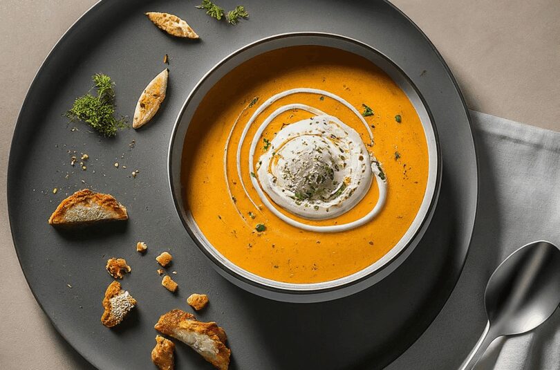 Kürbissuppe mit Ingwer und Kokosmilch