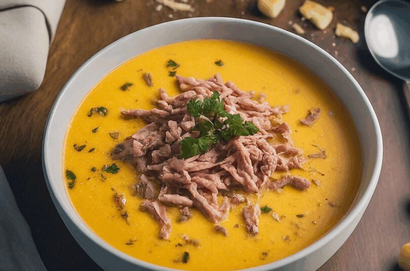Lauch-Hack-Suppe – Käsige Lauchsuppe mit Hackfleisch
