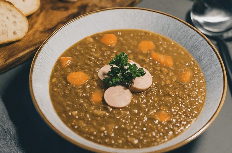 Linsensuppe Thermomix – Herzhafter Linseneintopf Mit Gemüse Und Würstchen